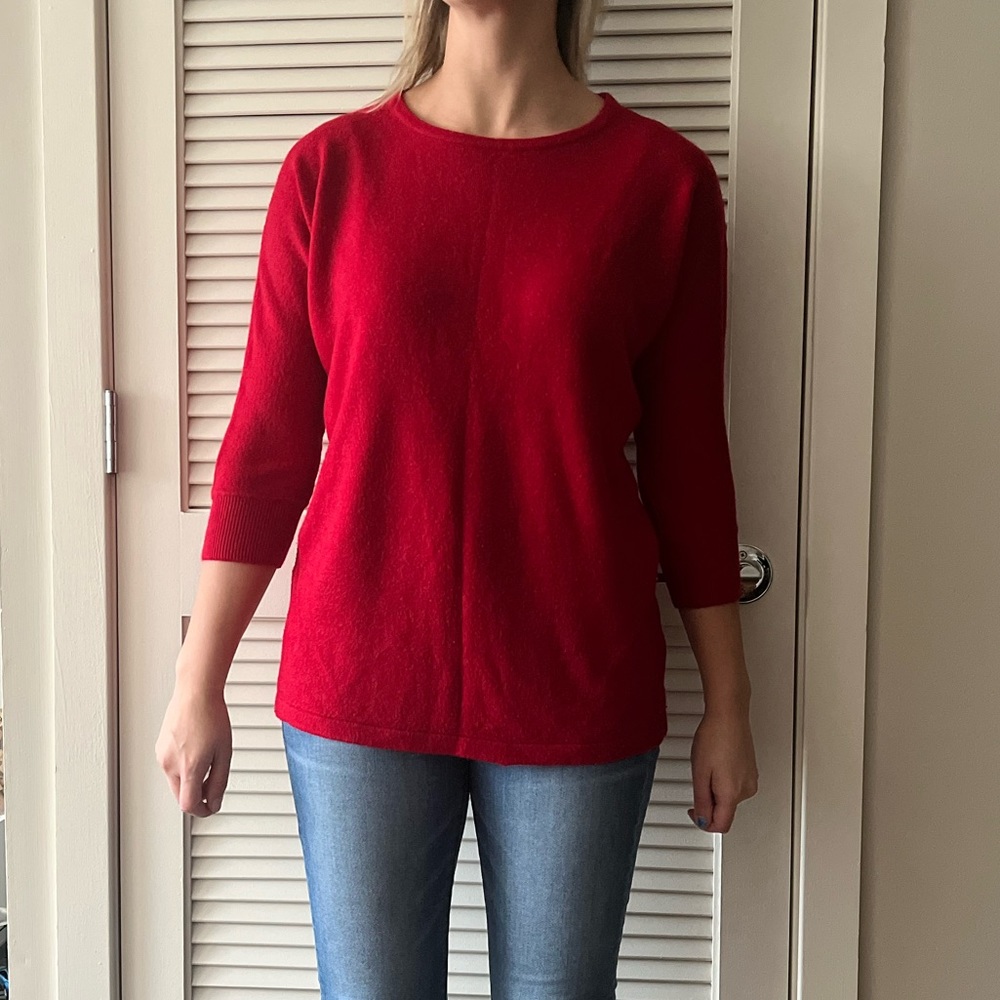 FOREVER 21 soft red 3/4 length sweater
